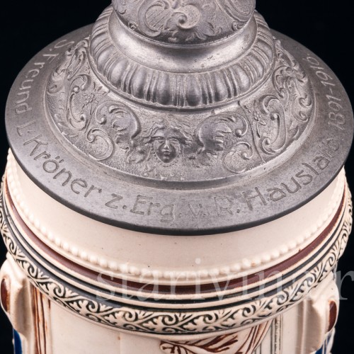 Пивная кружка Дама у окна 1/2 л, Marzi & Remy, Германия, нач. 20 в