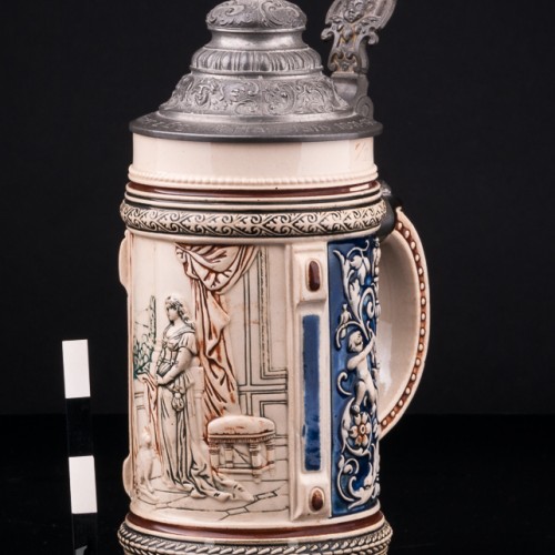 Пивная кружка Дама у окна 1/2 л, Marzi & Remy, Германия, нач. 20 в