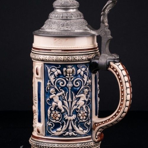 Пивная кружка Дама у окна 1/2 л, Marzi & Remy, Германия, нач. 20 в