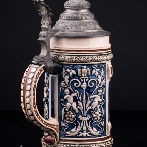 Пивная кружка Дама у окна 1/2 л, Marzi & Remy, Германия, нач. 20 в