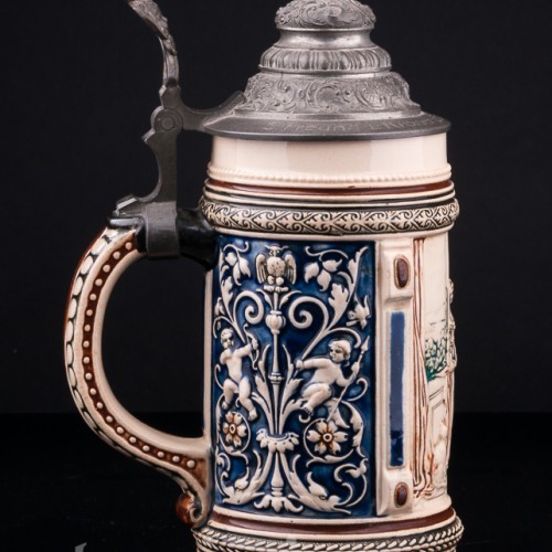 Пивная кружка Дама у окна 1/2 л, Marzi & Remy, Германия, нач. 20 в