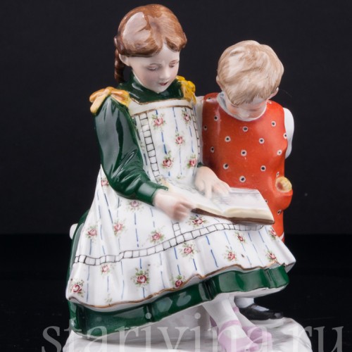 Дети читающие книгу, Karl Ens, Германия, кон. 19 в