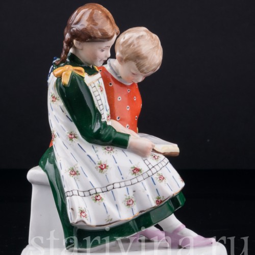 Дети читающие книгу, Karl Ens, Германия, кон. 19 в