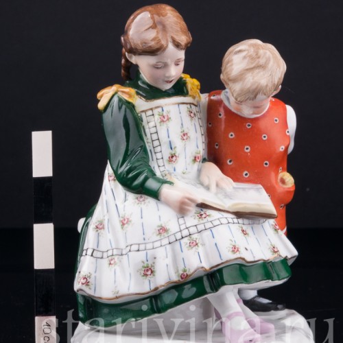 Дети читающие книгу, Karl Ens, Германия, кон. 19 в