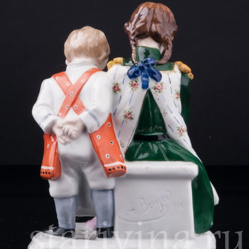 Дети читающие книгу, Karl Ens, Германия, кон. 19 в