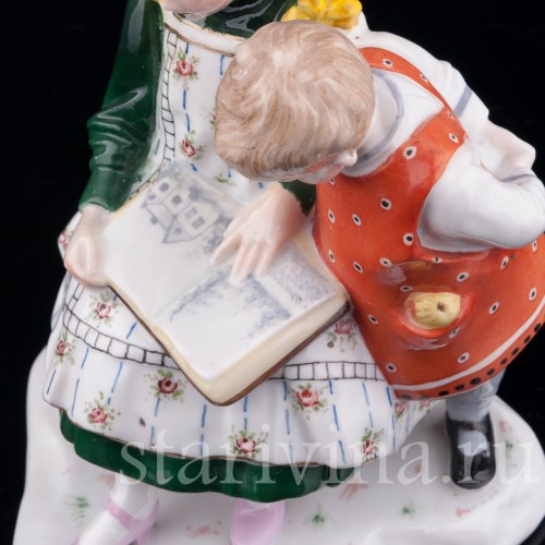 Дети читающие книгу, Karl Ens, Германия, кон. 19 в