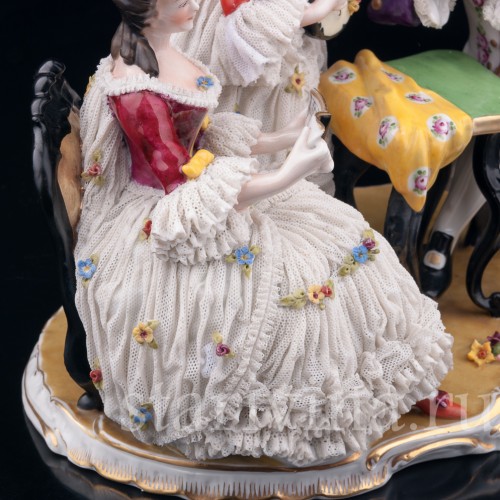 Музыкальное трио, кружевная, Ackermann & Fritze, Германия, нач. 20 в