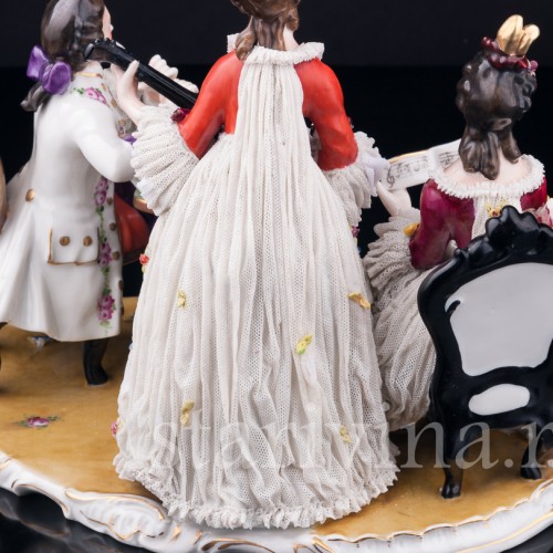 Музыкальное трио, кружевная, Ackermann & Fritze, Германия, нач. 20 в