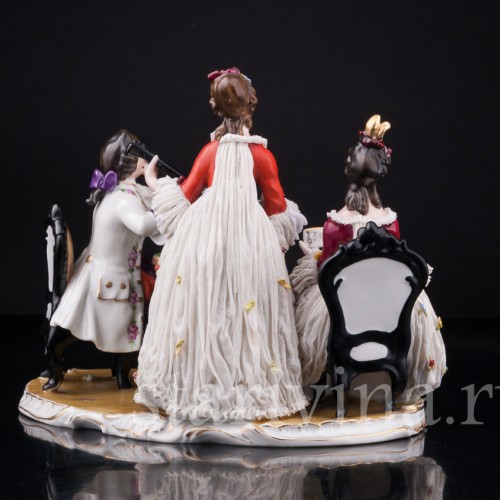 Музыкальное трио, кружевная, Ackermann & Fritze, Германия, нач. 20 в