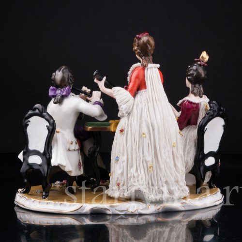 Музыкальное трио, кружевная, Ackermann & Fritze, Германия, нач. 20 в