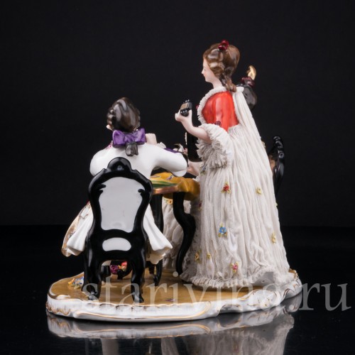 Музыкальное трио, кружевная, Ackermann & Fritze, Германия, нач. 20 в