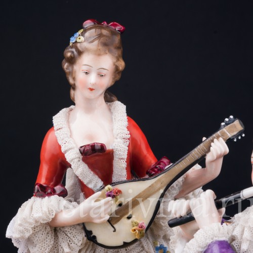 Музыкальное трио, кружевная, Ackermann & Fritze, Германия, нач. 20 в