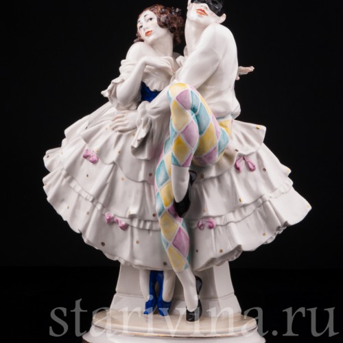 Арлекин и Коломбина, Volkstedt, Германия, нач. 20 в