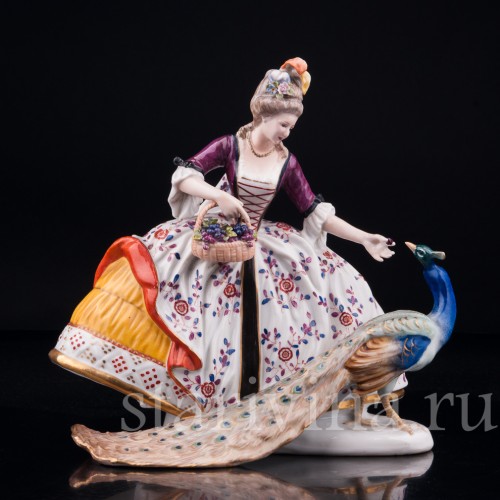 Дама с павлином, Германия, нач. 20 в