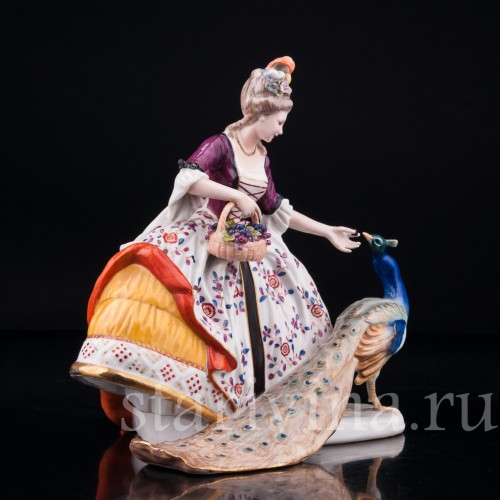 Дама с павлином, Германия, нач. 20 в