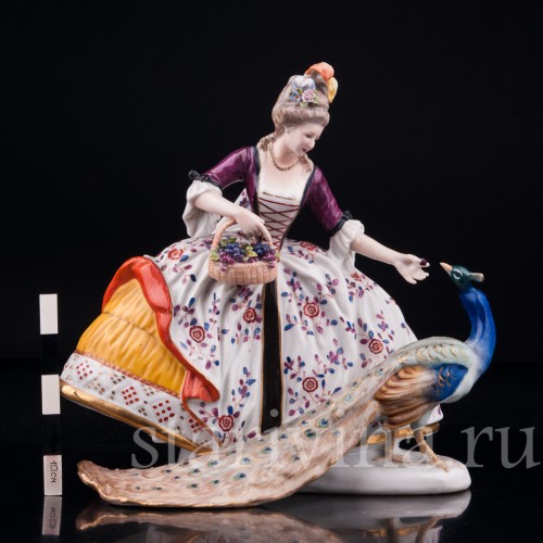 Дама с павлином, Германия, нач. 20 в