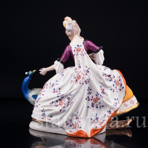 Дама с павлином, Германия, нач. 20 в