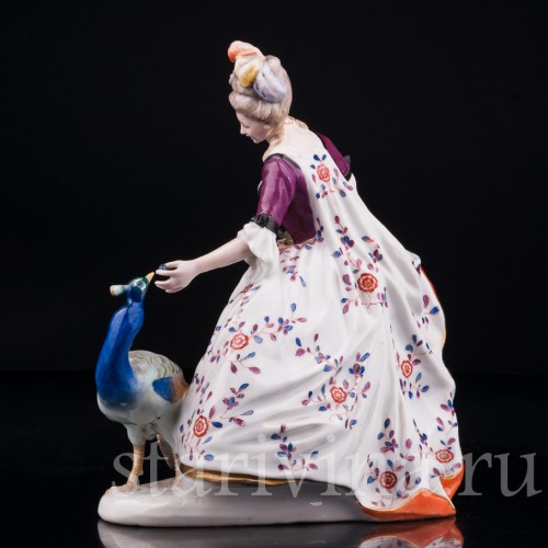 Дама с павлином, Германия, нач. 20 в