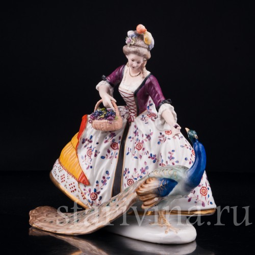 Дама с павлином, Германия, нач. 20 в