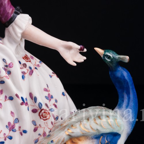 Дама с павлином, Германия, нач. 20 в