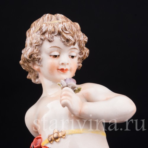 Путти с цветком (аллегория весны), Volkstedt, Германия, 19 в