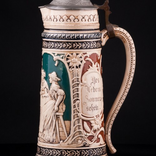 Старинный Пивной кувшин, 2 л, Rosskopf & Gerz, Германия, 1901-14 гг.