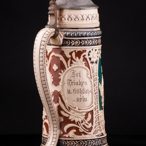 Старинный Пивной кувшин, 2 л, Rosskopf & Gerz, Германия, 1901-14 гг.