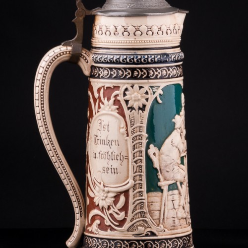 Старинный Пивной кувшин, 2 л, Rosskopf & Gerz, Германия, 1901-14 гг.