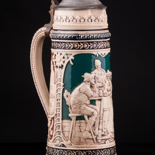 Старинный Пивной кувшин, 2 л, Rosskopf & Gerz, Германия, 1901-14 гг.