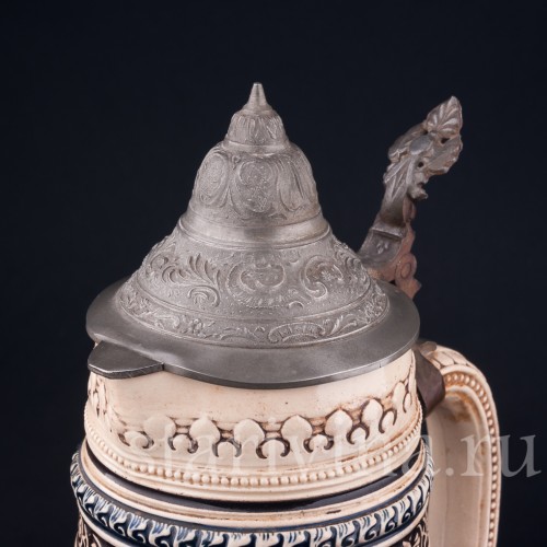 Старинный Пивной кувшин, 2 л, Rosskopf & Gerz, Германия, 1901-14 гг.