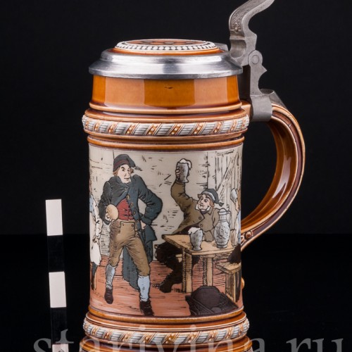 Пивная кружка "Игра в мяч", 1/2 л, Villeroy & Boch, Германия, 1885 г