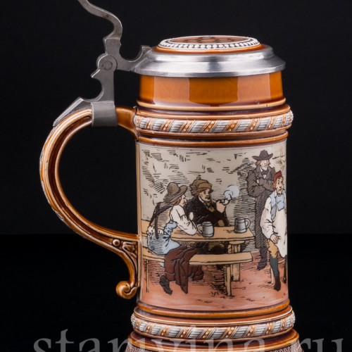 Пивная кружка "Игра в мяч", 1/2 л, Villeroy & Boch, Германия, 1885 г