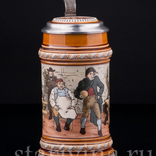 Пивная кружка "Игра в мяч", 1/2 л, Villeroy & Boch, Германия, 1885 г