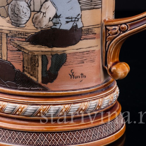 Пивная кружка "Игра в мяч", 1/2 л, Villeroy & Boch, Германия, 1885 г