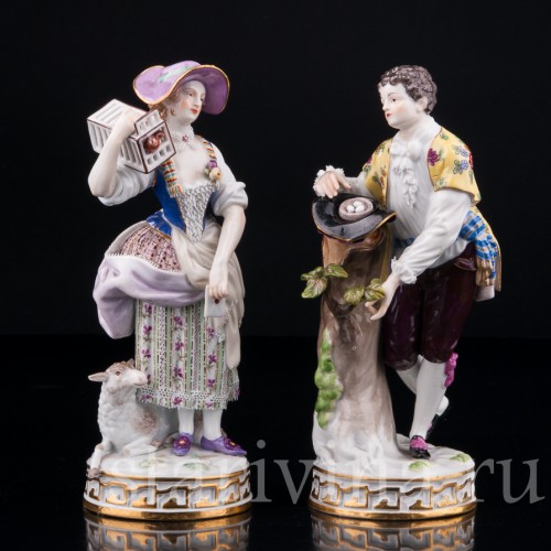 Фарфорвая статуэтка Пасторальная пара, Meissen, Германия, кон. 19 - нач. 20 вв.