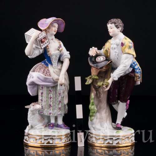 Фарфорвая статуэтка Пасторальная пара, Meissen, Германия, кон. 19 - нач. 20 вв.