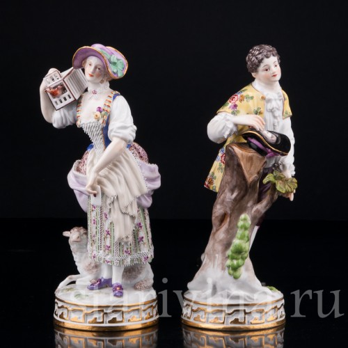 Фарфорвая статуэтка Пасторальная пара, Meissen, Германия, кон. 19 - нач. 20 вв.