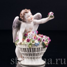 Ангелочек с корзиной цветов, Meissen, Германия, нач. 20 в