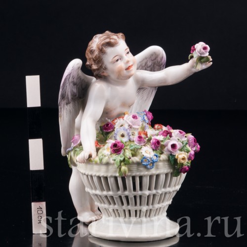 Ангелочек с корзиной цветов, Meissen, Германия, нач. 20 в