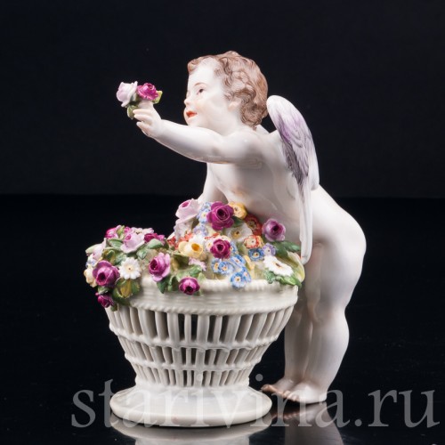 Ангелочек с корзиной цветов, Meissen, Германия, нач. 20 в