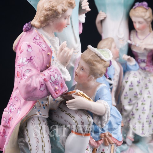 Парные подсвечники Пара с детьми, Richard Eckert & Co, Германия, 19 в