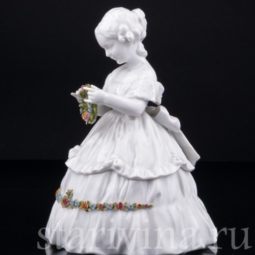 Девочка с венком, шкатулка, E. A. Muller, Германия, нач. 20 в