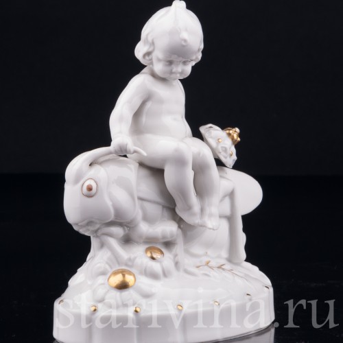 Девочка на кузнечике, Hertwig & Co, Германия, нач. 20 в