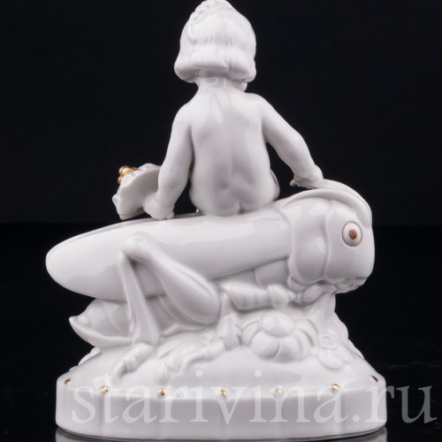 Девочка на кузнечике, Hertwig & Co, Германия, нач. 20 в