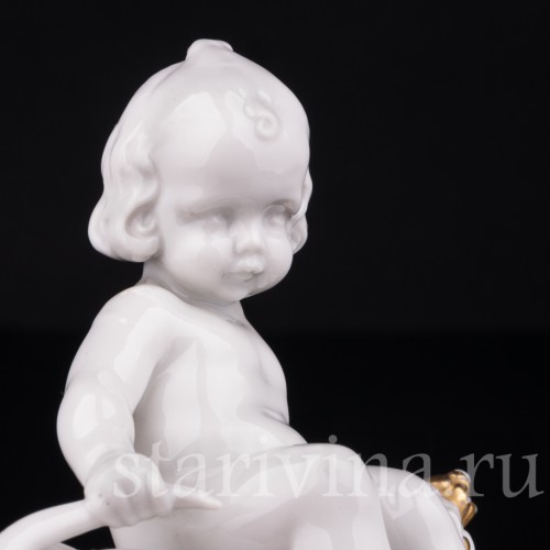 Девочка на кузнечике, Hertwig & Co, Германия, нач. 20 в