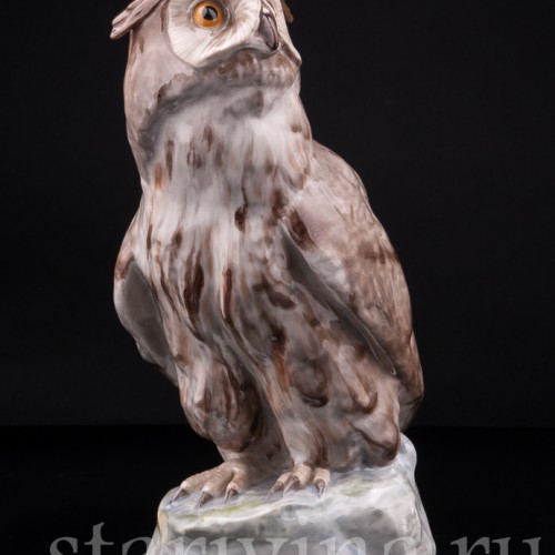 Ушастая сова, Karl Ens, Германия, нач. 20 в