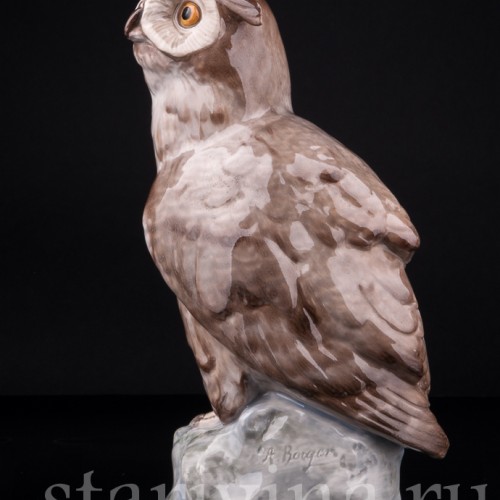 Ушастая сова, Karl Ens, Германия, нач. 20 в