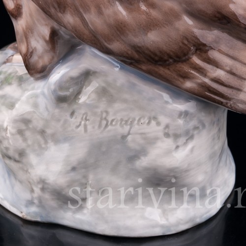 Ушастая сова, Karl Ens, Германия, нач. 20 в