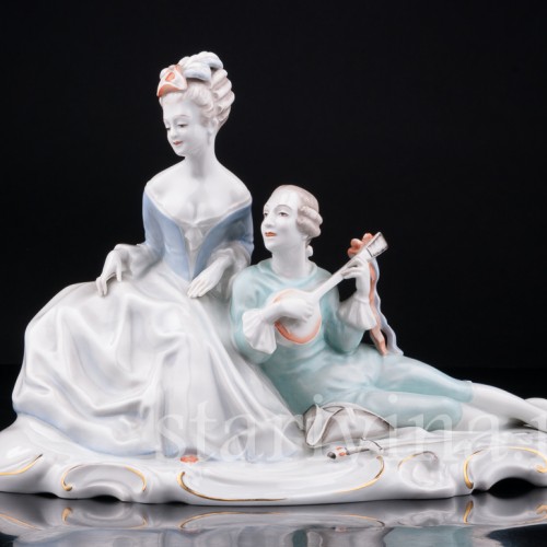 Фигурка из фарфора Пара с мандолиной, Rosenthal, Германия, 1930-50 гг.
