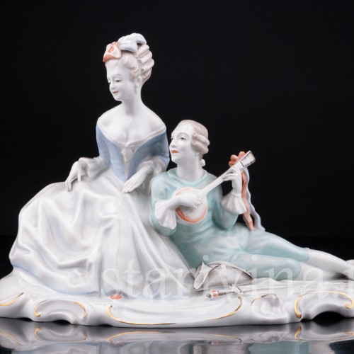 Фигурка из фарфора Пара с мандолиной, Rosenthal, Германия, 1930-50 гг.
